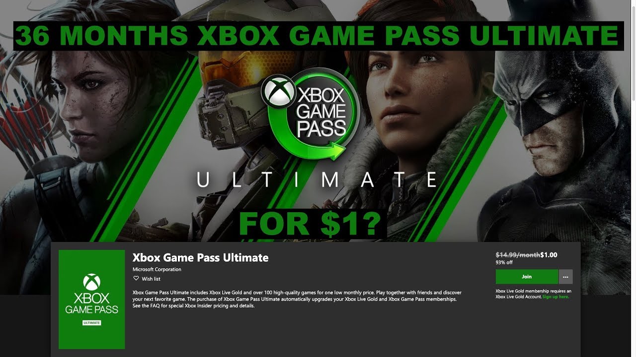 Xbox Game Pass Ultimate 1 Month Sub Card, Xbox One (Game Pass + Live Gold)