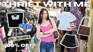 THRIFT WITH ME: 80% off SALE day!! Y2K/90s Summer Staples ✨