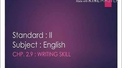 Chp 2.9 : Writing skills ✍✍✍