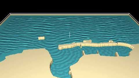 MIKE 21 BW surface elevation in Chania Venetian harbor, Greece