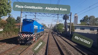 Cabview | Trenes Argentinos | P. Constitución  A. Korn | 05/10/2023 #cabride #train #列車 #rail