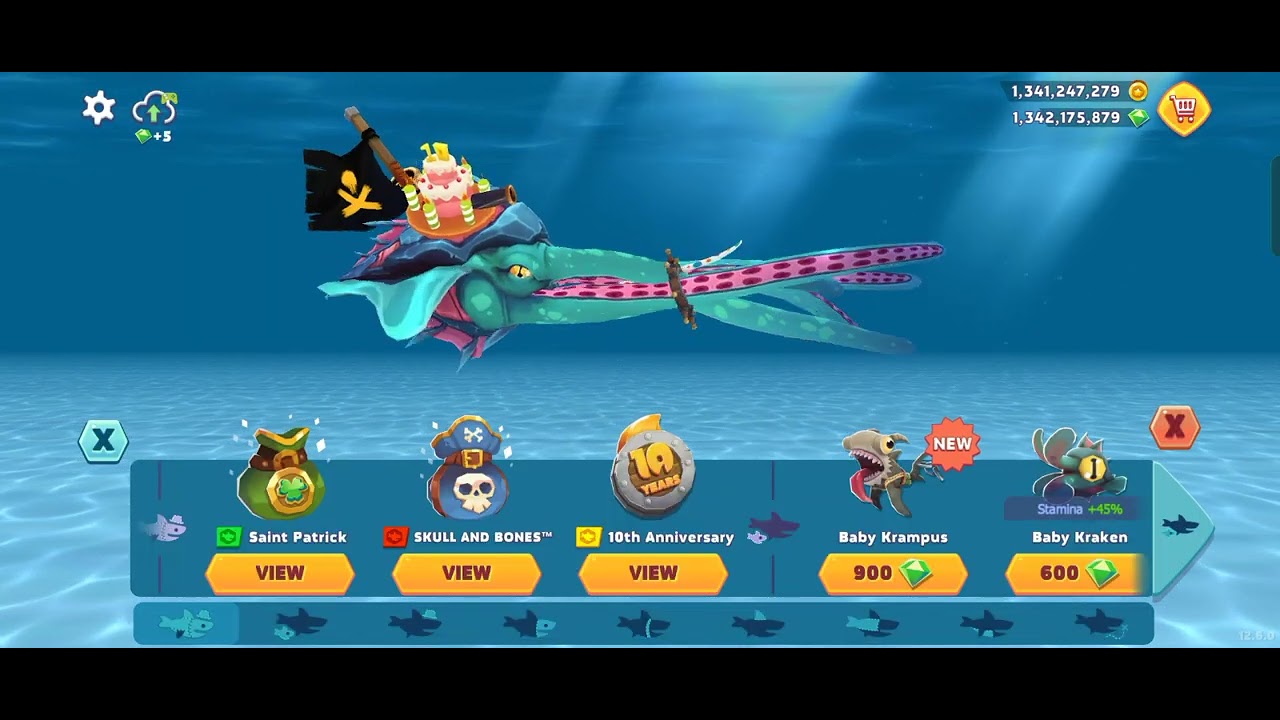 The spinning octopus 🐙🐙! Hungry shark evolution!