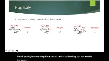 Denticity & Hapticity
