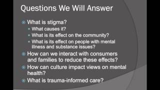 Community Cares: Mental Health Training - Module 2 Pt 1 - Stigma, Culture & Community Services