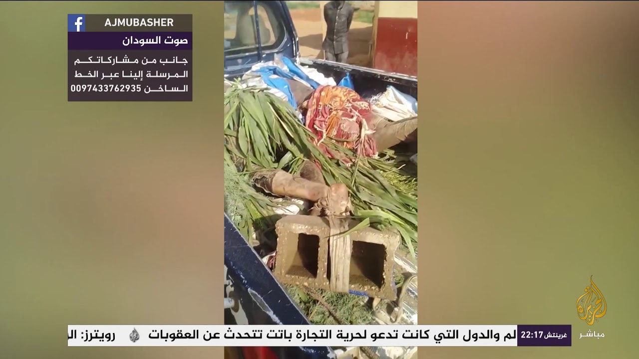 فيديو مؤلم بثه ناشطون يظهر جثتين لسودانيين مقيدين بقوالب خرسانية تم إغراقهما في النيل