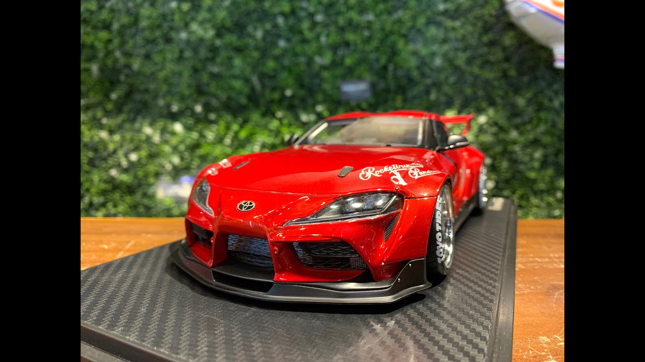 1/18 Ignition Model PANDEM Toyota Supra (A90) Red MET IG2035 - YouTube