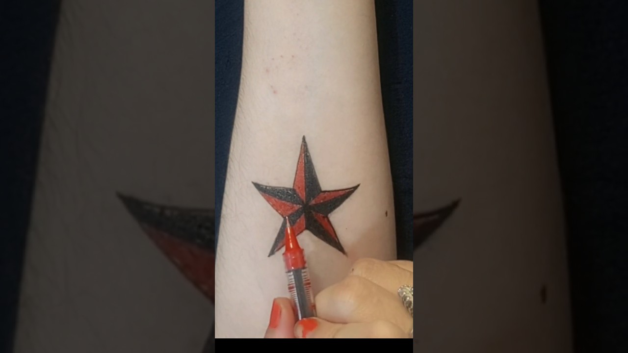 Tribal star tattoo  | temporary nautical star tattoo  🌟 