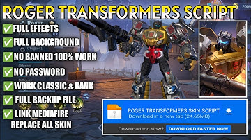 Script Skin Roger Transformers - Grimlock No Password | Full Effect Voice | Patch Latest