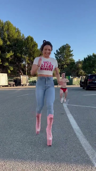 When they challenge you to a high heel race 👠 #challenge