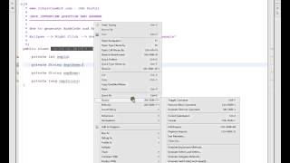 How to Generate HashCode and Equals in Eclipse