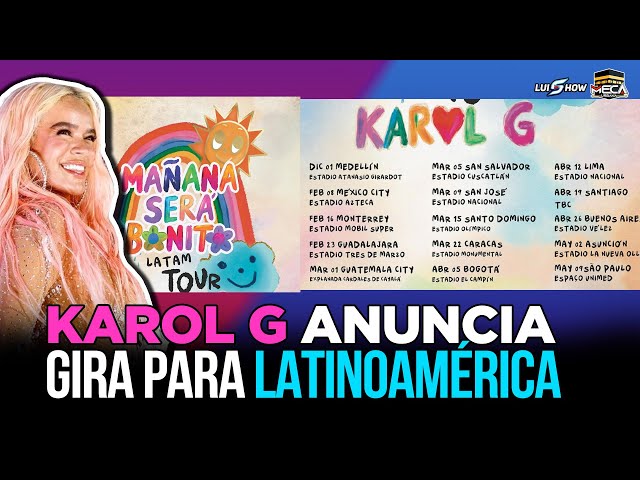 Karol G anuncia gira por EE.UU. a partir de agosto – La Voz Del Volante  Radio