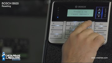 Bosch B920 Keypad Resetting