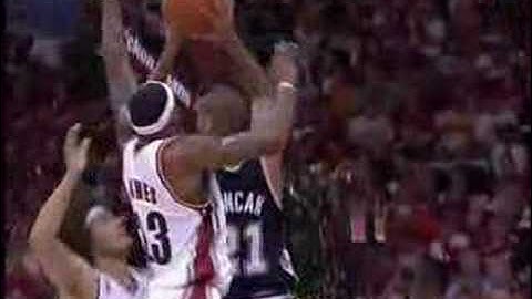 LeBron James denies Tim Duncan!