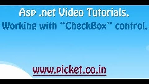 Check Box control in ASP.net with C# using visual studio.