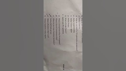 Entrepreneurship Development questions paper of 2023# B.com .4th semester