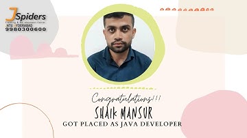 CONGRATULATIONS SHAIK MANSUR PLACED AS JAVA DEVELOPER
