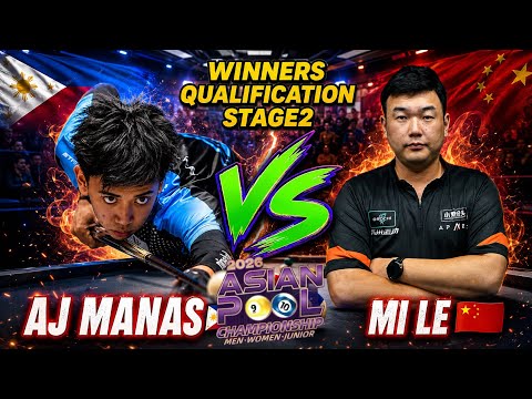 AJ MANAS VS MI LE | 2026 ASIAN POOL CHAMPIONSHIP | WINNERS QUALIFICATION STAGE 2