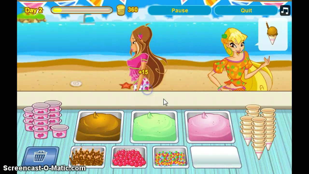 Winx Games Tutorials-Episode 1, Gardenia Ice-Cream Shop