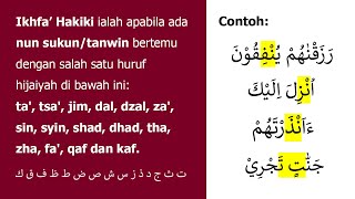 IKHFA' HAKIKI || BAB 4 || HUKUM NUN SUKUN DAN TANWIN BESERTA CONTOHNYA