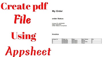 How to make a pdf file using appsheet in hindi || appsheet app tutorial in appsheet in hindi