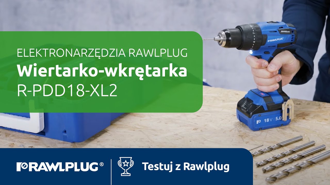 Elektronarzędzia Rawlplug: wiertarko-wkrętarka R-PDD18-XL2