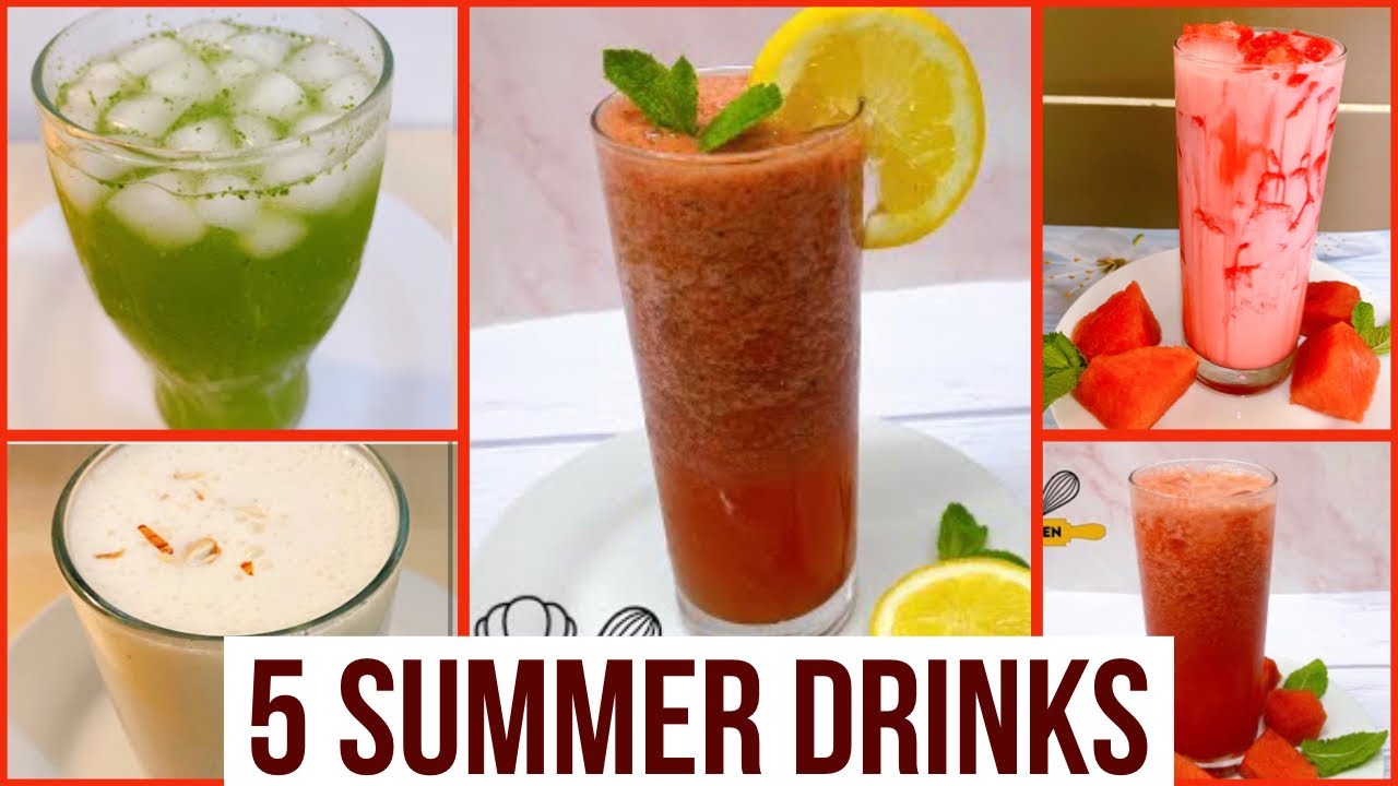 Top 5 Healthy Summer Drinks Recipes Mint Margarita Watermelon Drinks Maxresdefault