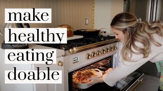 How I prep for a week of healthy/real food eating (busy mom + dietitian)