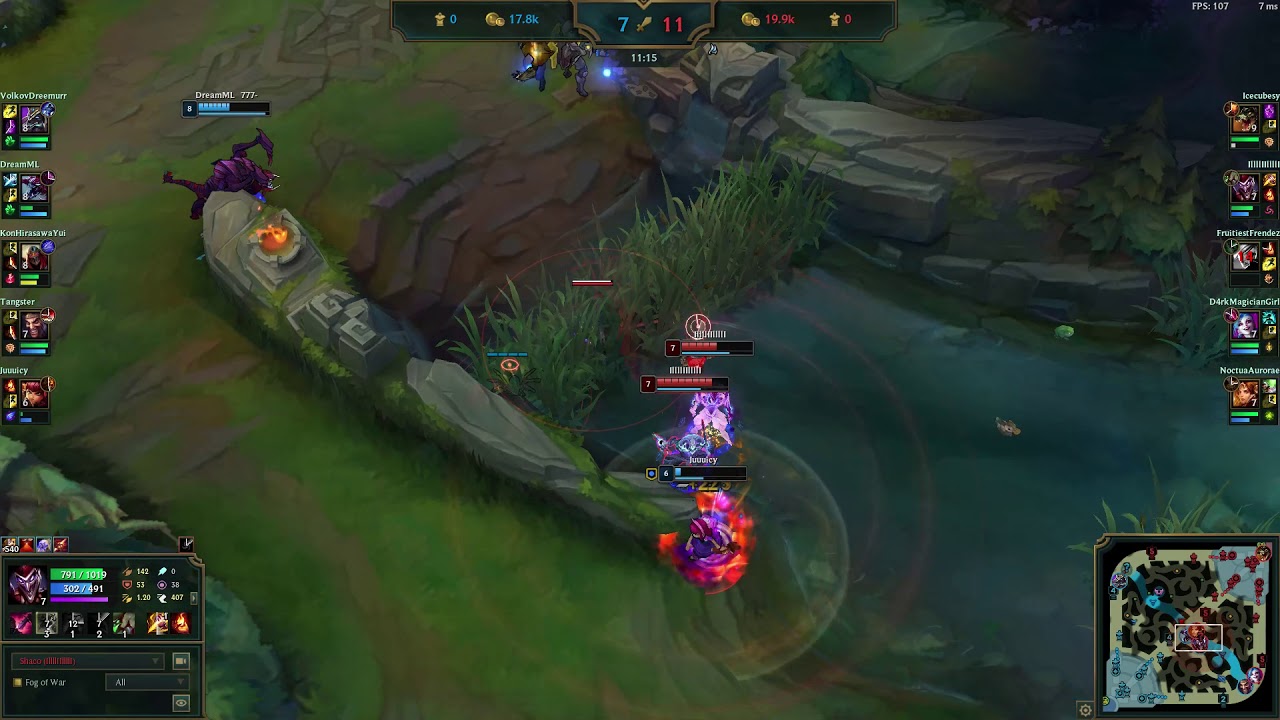 melee minion outplay (shaco)