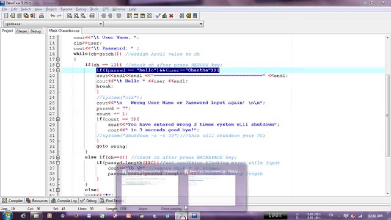C++ hide input password with astrisk - YouTube