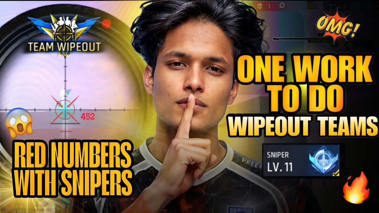 RED NUMBERS WITH SNIPER 💥🎯 | WIPEOUT TEAMS AFTER TEAMS | FT. @THExMR7 #ffmic #esports #grinding 