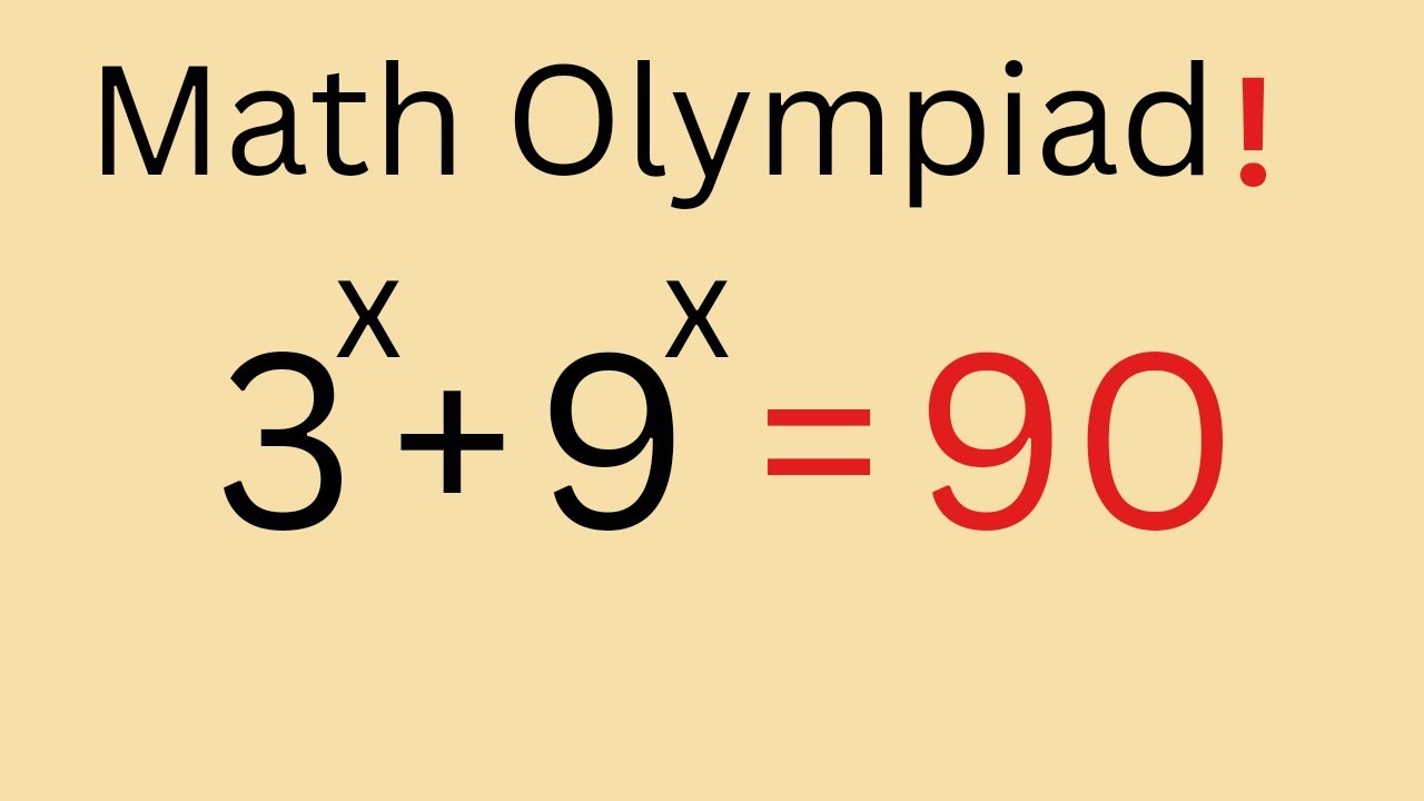 How to Solve for X in this Olympiad Exponential Equation | Math ...