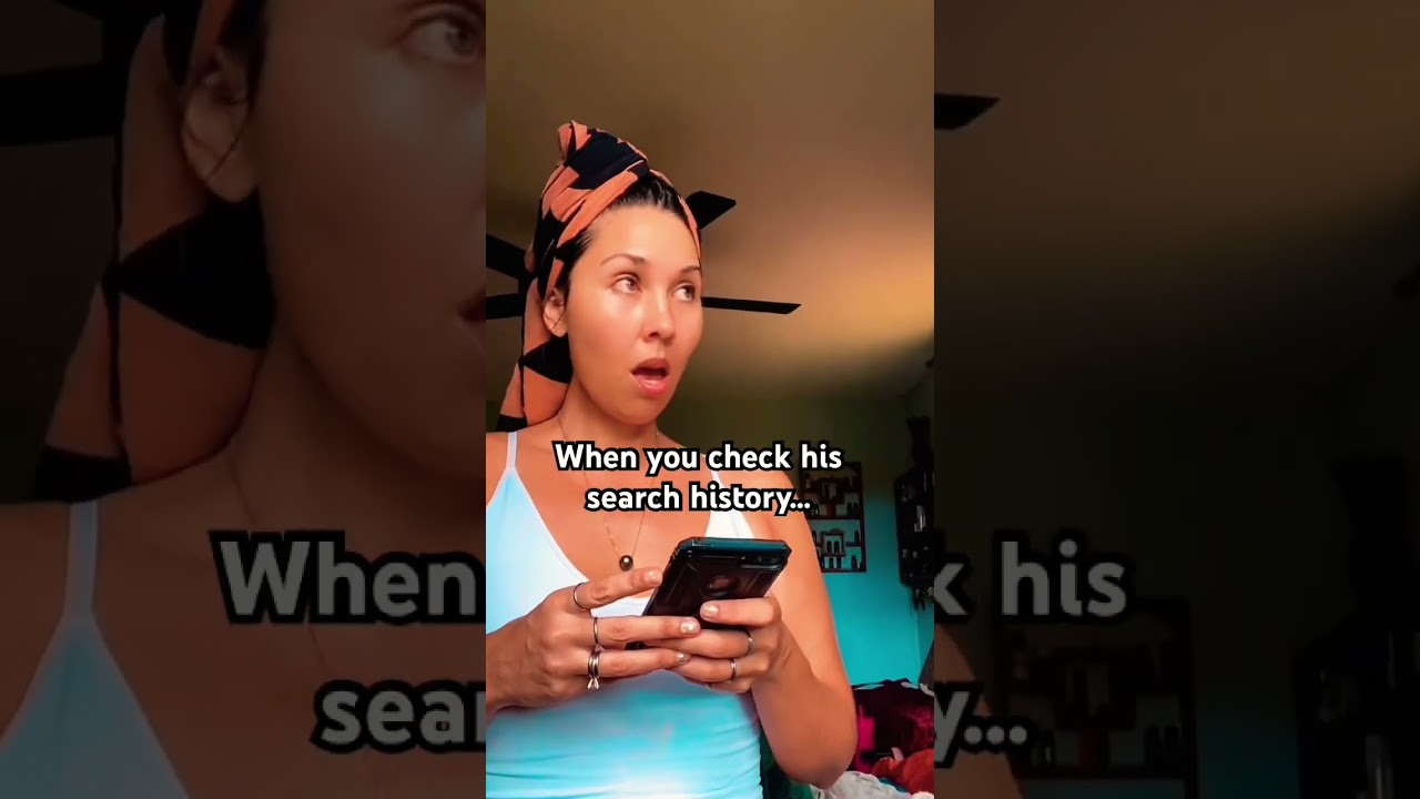 Checking his search history 😳 