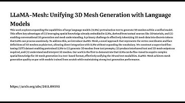 LLaMA-Mesh: Unifying 3D Mesh Generation with Language Models