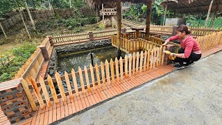 VIDEO FULL : 195 Days of building a fence around the pond and building a new bathroom | daily life