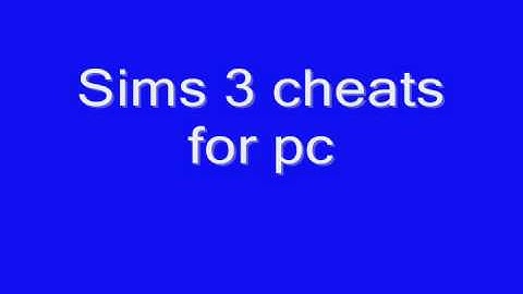 sims 3 cheat codes for pc