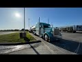 Two custom peterbilt's drive through snow in Arkansas:Texas blizzard 2021 part 2