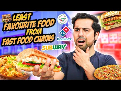 Eating Least Favorite Food Items From Popular Fast Food Chains | @cravingsandcaloriesvlogs