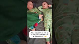 NEW Little Sleepies Cactus Pajamas for the TWINS💚🌵 #twins #twinmom #toddlers #babyshorts #bedtime