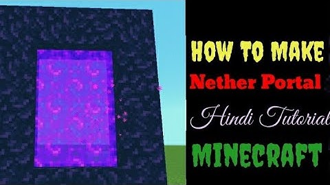 How To Make Nether Portal In Minecraft😊in hindi Must Watch🔥(part-3)