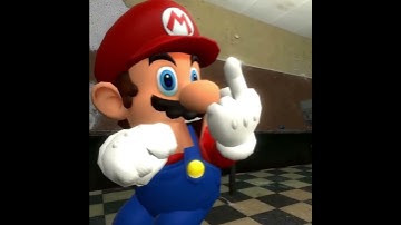 Mario middle fingers Baldi