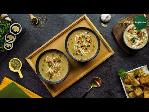 Chicken Mushroom Soup Recipe by SooperChef (Cream of Mushroom Chicken Soup)