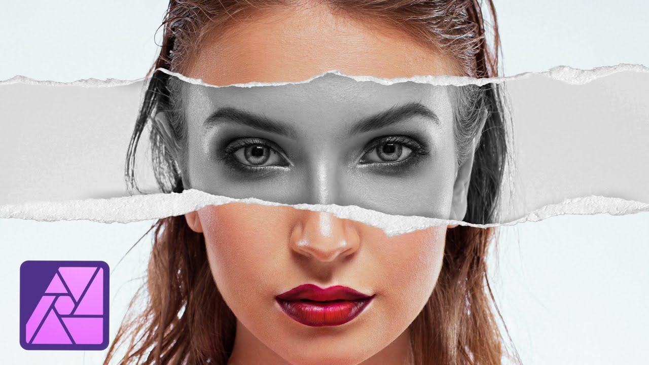 TORN PAPER EFFECT - Affinity Photo Tutorial - YouTube