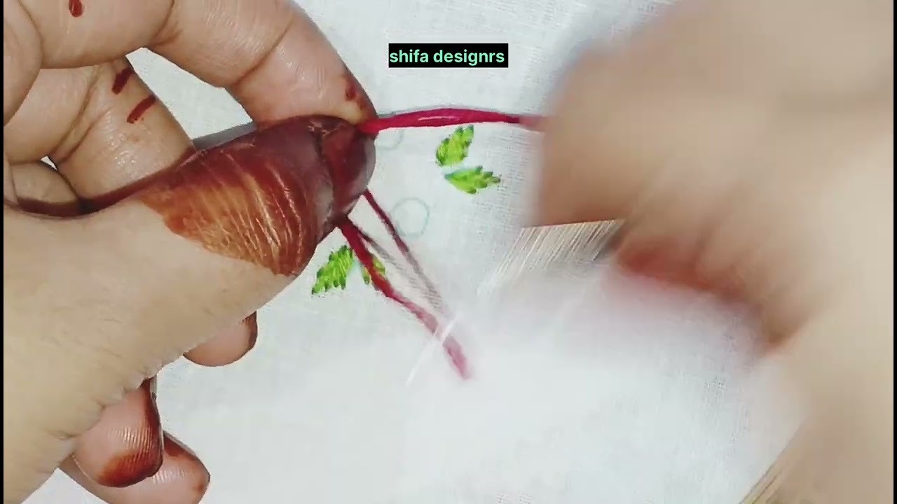 Spring flower design embroidery 💐💐 easy flower