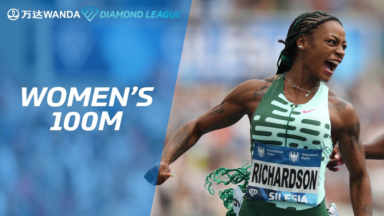 ShaCarri Richardson beats Shericka Jackson in Silesia 100m - Wanda Diamond League 2023