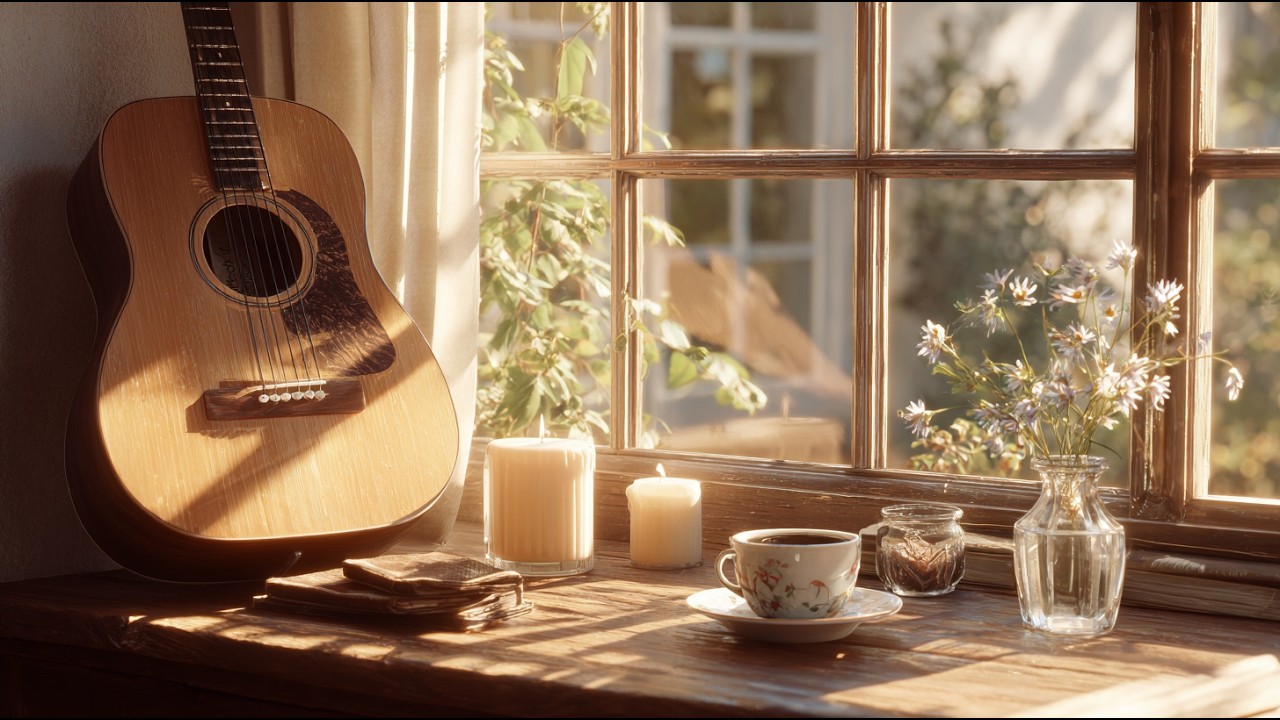 [Утренний Гитара Джаз] Релакс BGM: Солнце и Кофе - Нежная Акустика