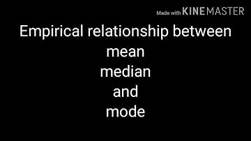 Empirical relationship between mean ,median and mode by Neha Tayal