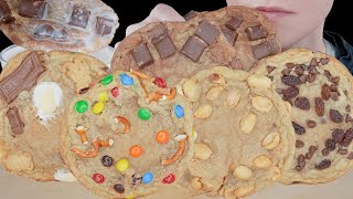 ASMR Giant Soft Baked Cookies *Nutella Chocolate Chunk, S'mores, M&M Pretzel, Salted Peanut Butter screenshot 4