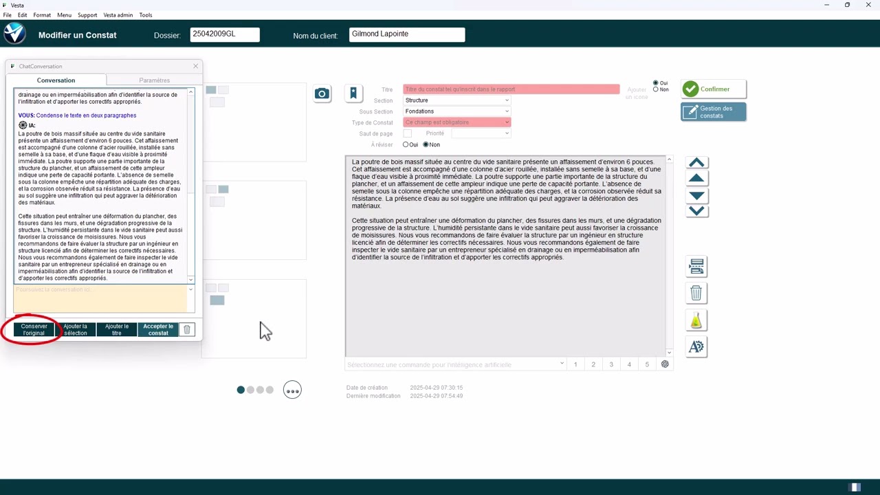 016 - Utiliser l'intelligence artificielle pour rédiger un constat