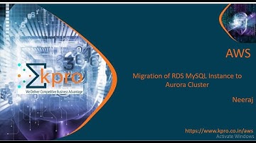 33. AWS RDS MySQL TO AURORA Cluster Migration