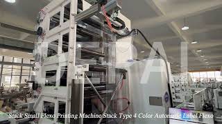 Stack Small Flexo Printing Machine Stack Type 4 Color Automatic Label Flexo